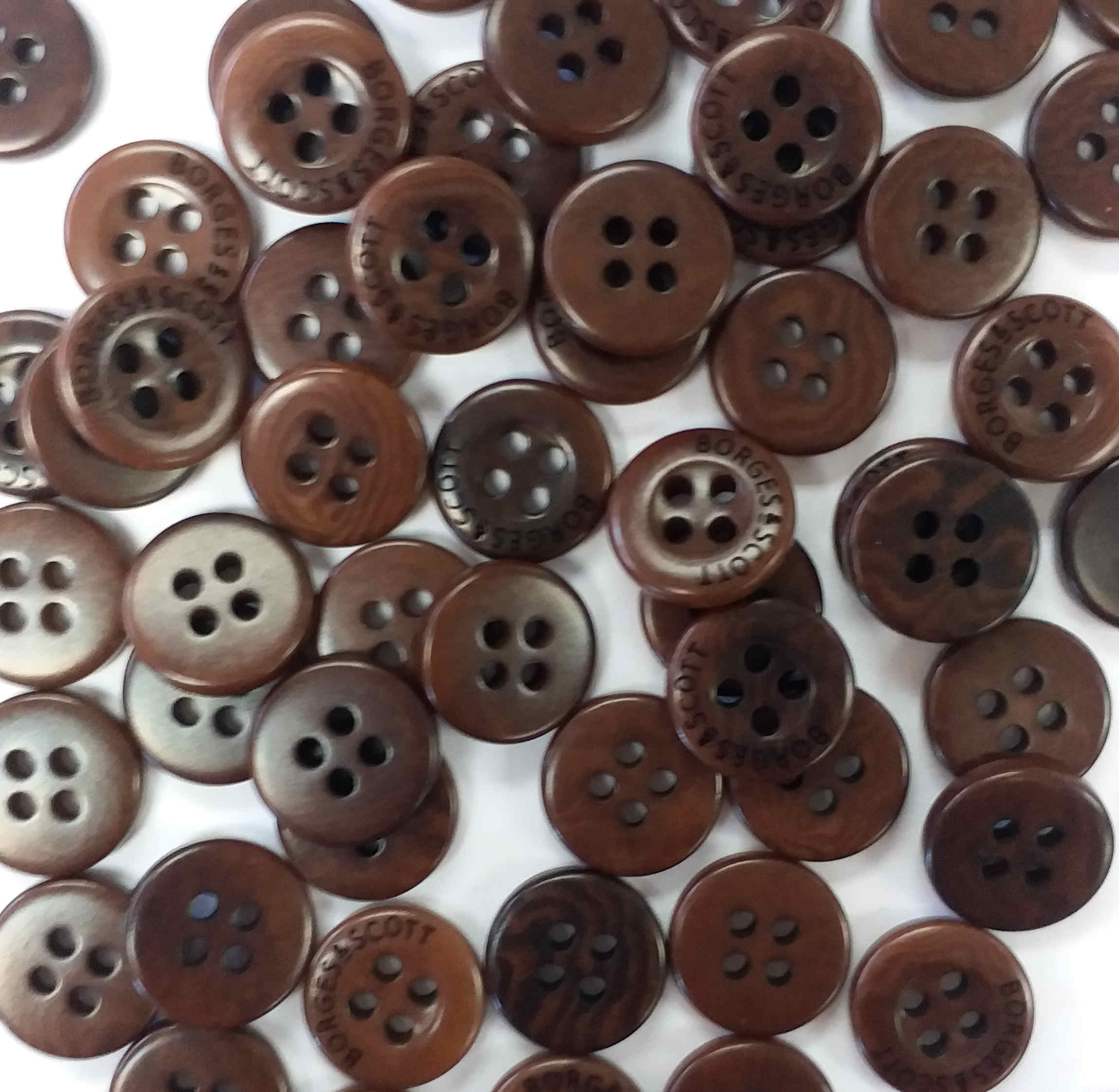 Dark Brown Corozo Shirt Buttons | YWBUTTON | Gents Bespoke Store